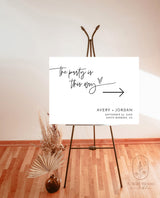 Wedding Direction Sign Template | Minimalist Wedding Direction Sign
