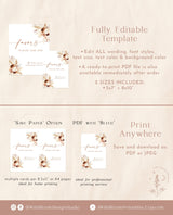 Boho Favors Sign | Pampas Grass Favors Wedding Sign Template | Terracotta Wedding Favors Sign | Bohemian Baby Shower Sign | A4