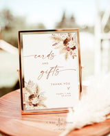 Fall Cards and Gifts Sign | Minimalist Wedding Sign Template 