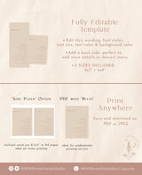 Modern Minimalist Wedding Menu | Beige Modern Wedding Menu