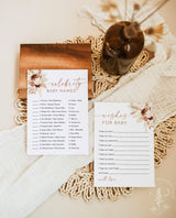 Bohemian Baby Shower Games | Boho Baby Shower Game Bundle | Pampas Grass Baby Shower Games | Bohemian Baby Shower Game | Fall Baby Shower A4