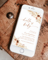 Digital Fall Baby Shower Invite | Boho Girl Baby Shower