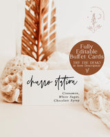 Minimalist Buffet Card Template | Buffet Cards