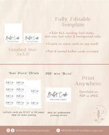 Minimalist Buffet Card Template | Buffet Cards