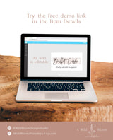 Minimalist Buffet Card Template | Buffet Cards