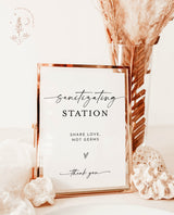 Minimalist Sanitizing Station Sign | Sanitizing Station Wedding Sign