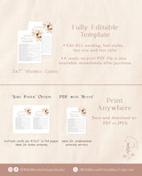 What Did the Groom Say Shower Game | Bridal Trivia Shower Game | Pampas Grass Bridal Shower Game | Boho Bridal Shower Game | A4