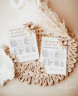 Who Knows The Bride-To-Be Best Game | Boho Bridal Trivia Shower Game | Bohemian Bridal Shower Game | Pampas Grass Bridal Shower Game | A4