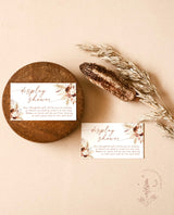 Boho Display Shower Card | Pampas Grass Display Shower Card | Boho Bridal Display Shower Insert | Bohemian Bridal Shower | A4