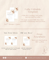 Guess the Sweet Mess | Dirty Diaper Game | Bohemian Baby Shower Game | Boho Baby Shower Game | Pampas Grass Baby Shower | A4