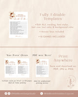 Bridal Shower Games Bundle | Boho Bridal Shower Games