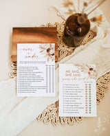 Bridal Shower Games Bundle | Boho Bridal Shower Games
