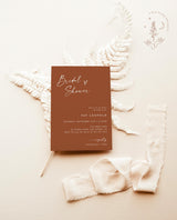 Terracotta Bridal Shower Invite | Fall Bridal Shower Invite