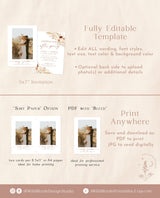 Photo Wedding Announcement | Photo Elopement Announcement | Nothing Fancy Just Love | Happily Ever After Party Invite | Boho Invite A4