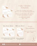 Boho Wedding Napkin Note | Pampas Grass Thank You Letter