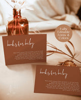 Minimalist Books for Baby Card | Book Request Insert Template