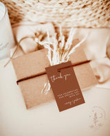 Terracotta Thank You Tag | Burnt Orange Favor Tag