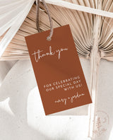 Terracotta Thank You Tag | Burnt Orange Favor Tag