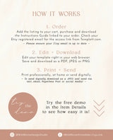 Pampas Grass Wedding Menu Template | Terracotta Wedding Menu | Burnt Orange Wedding | Boho Menu Template | Wedding Menu Template | A4