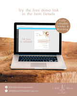 Bohemian Drink Menu Template | Pampas Grass Cocktail Menu | Desert Wedding Bar Menu Sign | Boho Wedding Bar Sign | Drunk in Love Menu | A4