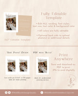 Photo Thank You Card Editable Template | Minimalist Wedding Thank You Card