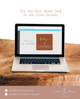 Terracotta Wedding Favor Tag Template | Burnt Orange Wedding Favor Tags