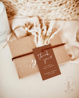 Terracotta Thank You Tag | Burnt Orange Favor Tag