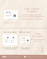 QR Code Details Card | Modern Wedding Details Card