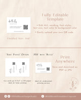 QR Code Details Card | Modern Wedding Details Insert
