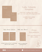 Minimalist Wedding Bar Menu | Modern Neutral Bar Menu Sign
