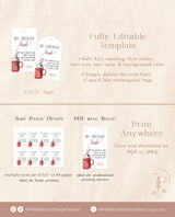 Christmas Hot Chocolate Bomb Tag | Cocoa Favor Tags