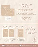 Boho Guess How Many Kisses For The Soon To Be Mrs | Beige Bridal Shower Game