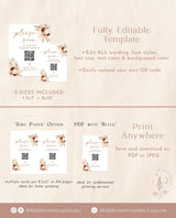 Wedding Program QR Code Sign | Boho Wedding QR Code | Scannable Wedding Program | Boho Ceremony Program | Pampas Grass Wedding Program | A4