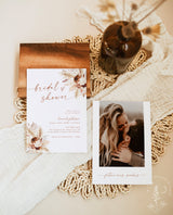 Fall Bridal Shower Invite | Minimalist Bridal Shower Invite | Pampas Grass Bridal Shower | Boho Bridal Shower Invite | Editable Template A4