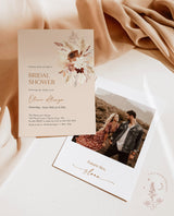 Boho Bridal Shower Invite | Minimalist Fall Bridal Shower Invite