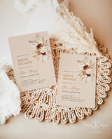 Boho Bridal Shower Invite | Minimalist Fall Bridal Shower Invite