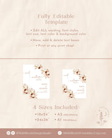 Boho Wedding Welcome Sign Template | Terracotta Wedding Welcome Poster | Wedding Welcome Sign | Desert Wedding Sign | A4