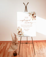Boho Unplugged Wedding Sign | Pampas Grass Wedding