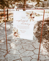 Boho Unplugged Wedding Sign | Pampas Grass Wedding
