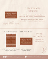 Terracotta Display Shower Card | Minimal Display Shower Card