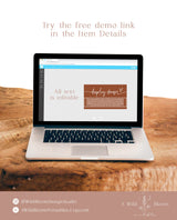 Terracotta Display Shower Card | Minimal Display Shower Card