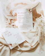 Pampas Grass Wedding Program | Desert Wedding Program