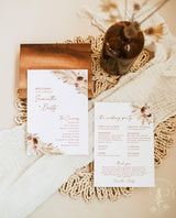 Pampas Grass Wedding Program | Desert Wedding Program