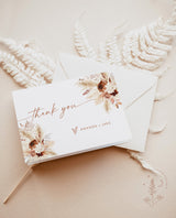 Boho Thank You Card Template | Editable Fall Thank You Cards