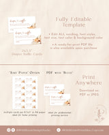 Pampas Grass Diaper Raffle Card | Little Pumpkin Diaper Raffle Ticket