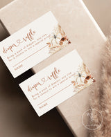 Pampas Grass Diaper Raffle Card | Little Pumpkin Diaper Raffle Ticket