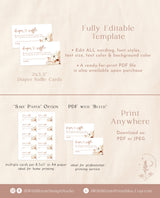 Pampas Grass Diaper Raffle Card | Little Pumpkin Diaper Raffle Ticket