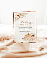 How Big is Mommy's Belly Game | Boho Baby Shower Game