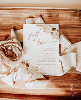 Boho Bridal Shower Invite | Fall in Love | Bohemian Bridal Shower Invite | Pampas Grass Bridal Shower | Bohemian Bridal Shower Template | A4