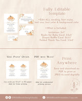 Fall Baby Shower Invitation Bundle | Pumpkin Baby Shower Invite
